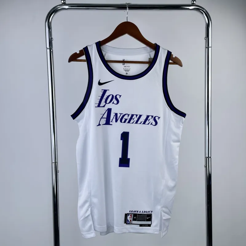 2023/24 Los Angeles Lakers City Edition D’Angelo Russell #1 herenshirt