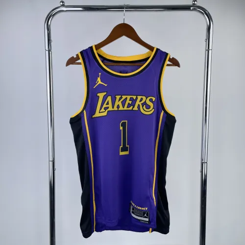 2023/24 Los Angeles Lakers Jordan Editie D'Angelo Russell #1 Herenshirt
