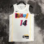 2023/24 Miami Heat City Edition Tyler Herro #14 Camisola para homem Camisa masculina do Miami Heat City Edition 2023/24, Tyler Herro, #14