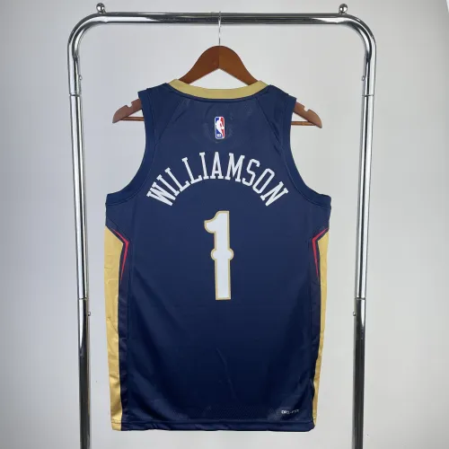 2023-24 New Orleans Pelicans Blue Zion Williamson #1 Men's Jersey