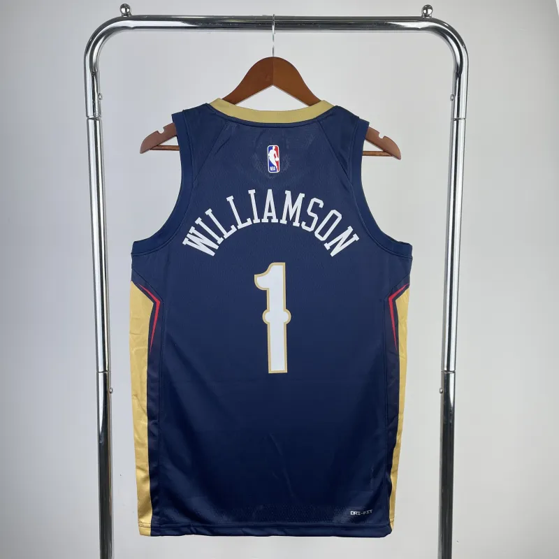 2023-24 New Orleans Pelicans Blue Zion Williamson #1 Men’s Jersey
