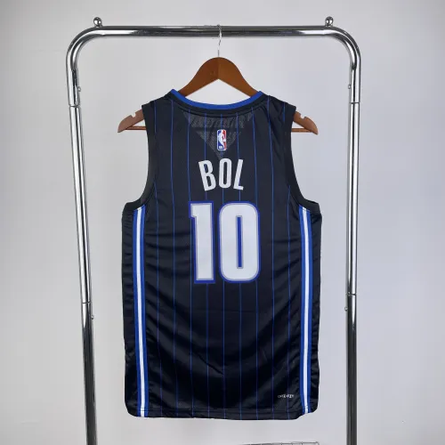 Camisa preta masculina do Orlando Magic para a temporada 2023-24.