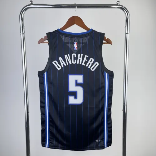 Orlando Magic zwart Paolo Banchero #5 herenshirt 2023-24