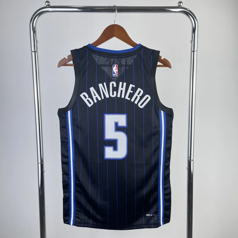 2023-24 Orlando Magic Black Paolo Banchero #5 Men’s Jersey