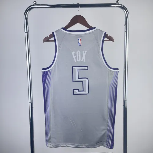 Maglia da uomo dei Sacramento Kings, edizione City Edition 2023-24, modello De'Aaron Fox #5