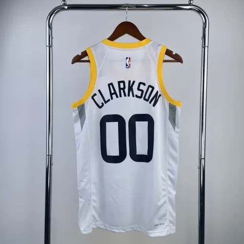 Utah Jazz thuisshirt 2023/24, wit, Jordan Clarkson #00, herenshirt