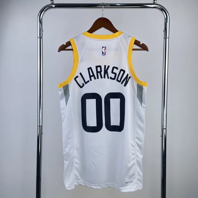 2023/24 Utah Jazz Home White Jordan Clarkson #00 Men’s Jersey