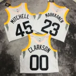 2023/24 Utah Jazz Home White Jordan Clarkson #00 Men’s Jersey