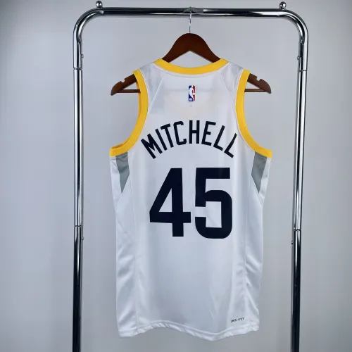 Utah Jazz thuisshirt 2023/24, wit, Donovan Mitchell #45, herenshirt