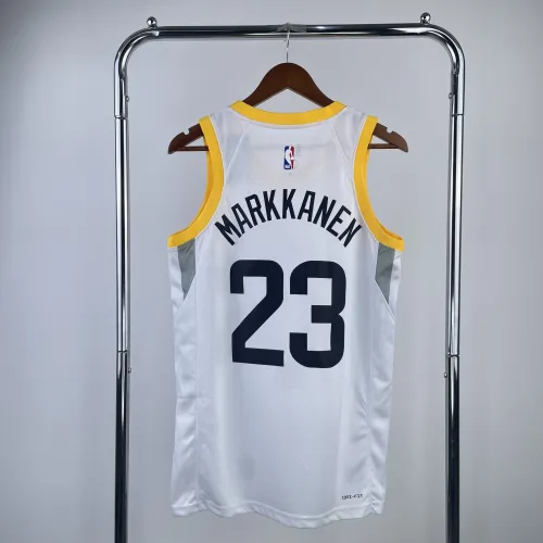 2023/24 Utah Jazz Thuisshirt Wit Lauri Markkanen #23 Herenshirt