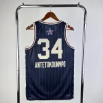 Maillot homme bleu All-Star des Milwaukee Bucks 2024/25 Giannis Antetokounmpo #34 2024/25 Milwaukee Bucks All-Star Blue Giannis Antetokounmpo #34 Men’s Jersey