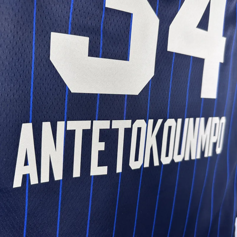 2024/25 Milwaukee Bucks All-Star Blue Giannis Antetokounmpo #34 Men’s Jersey