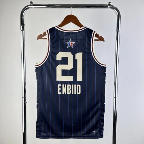 2024/25 Philadelphia 76ers All-Star Blue Joel Embiid #21 Men's Jersey