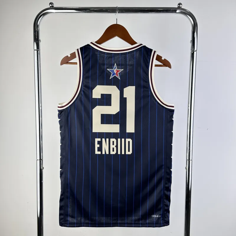 2024/25 Philadelphia 76ers All-Star Blue Joel Embiid #21 Men’s Jersey