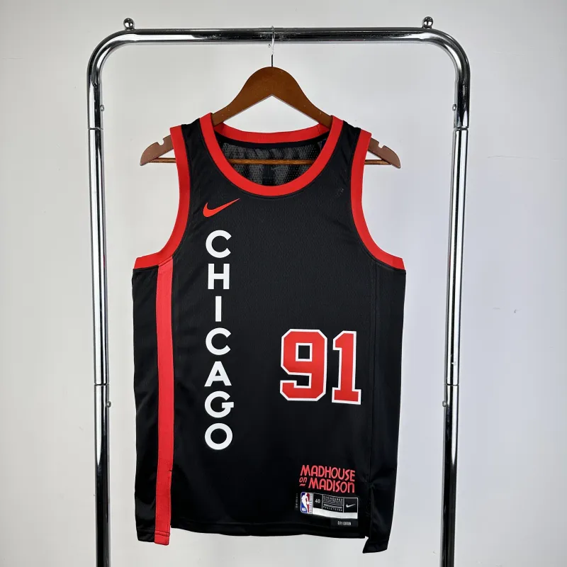 2024/25 Chicago Bulls City Edition Dennis Rodman #91 Men’s Jersey
