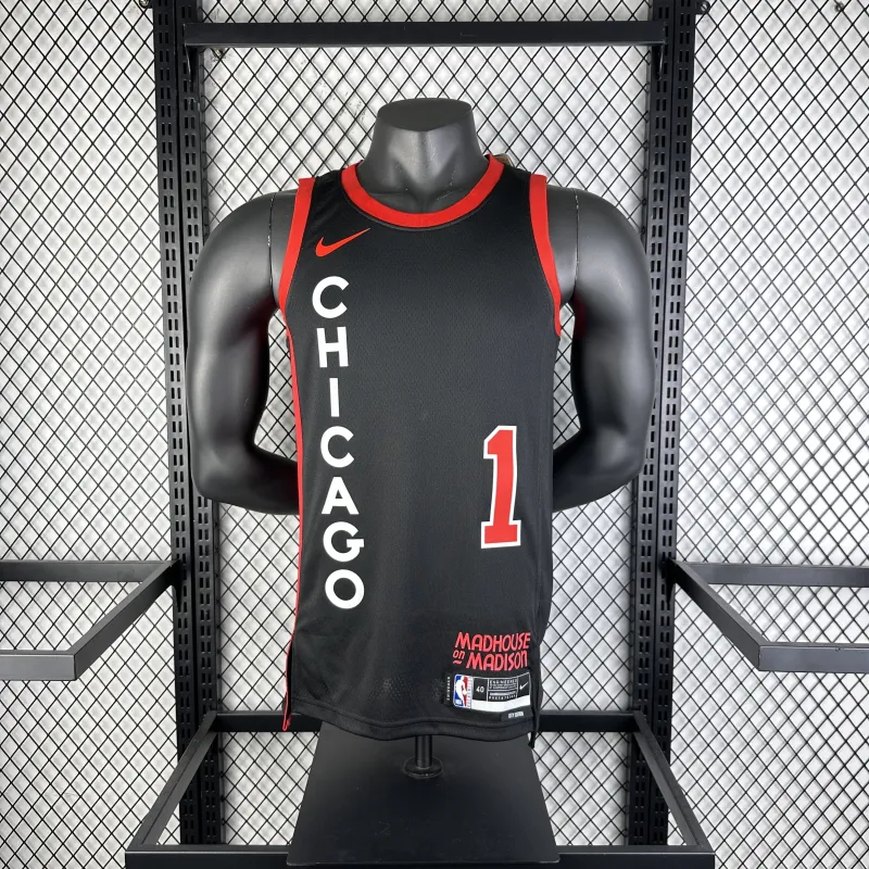 2024/25 Chicago Bulls City Edition Derrick Rose #1 Jersey Hommes