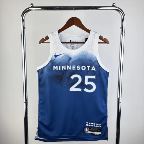 2024/25 Minnesota Timberwolves City Edition Derrick Rose #25 Maglia da uomo