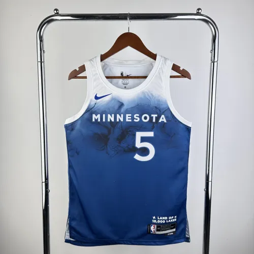 2024/25 Minnesota Timberwolves City Edition Anthony Edwards #5 Maglia da uomo