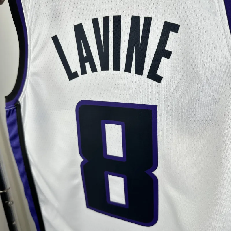 Maglia da casa bianca dei Sacramento Kings 2024-25 di Zach LaVine #8 da uomo