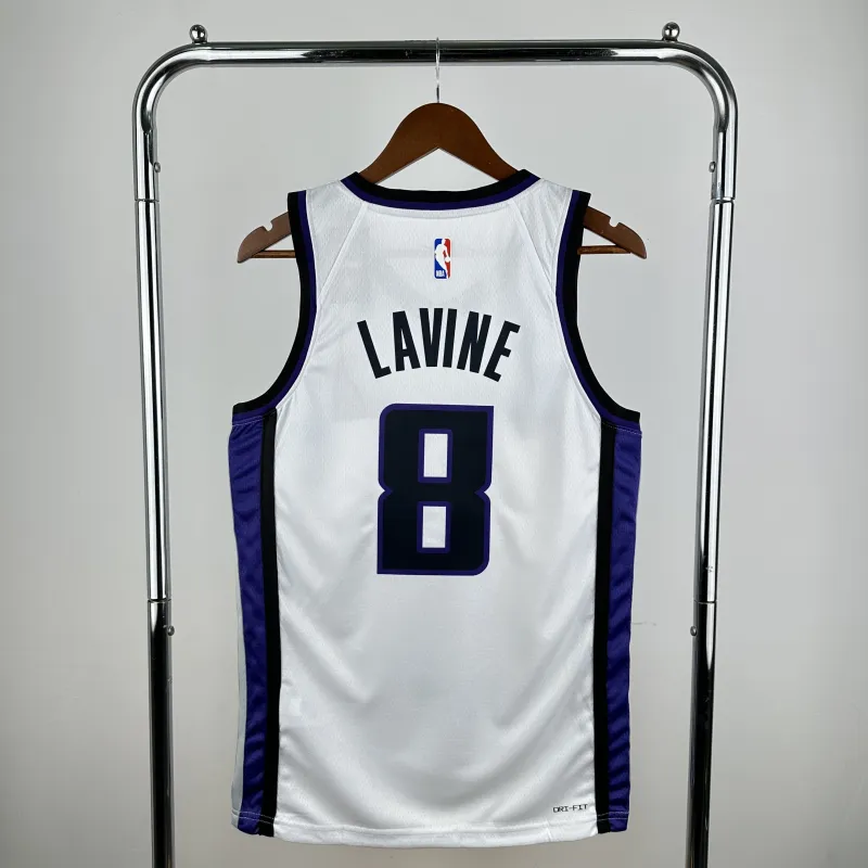 Maglia da casa bianca dei Sacramento Kings 2024-25 di Zach LaVine #8 da uomo