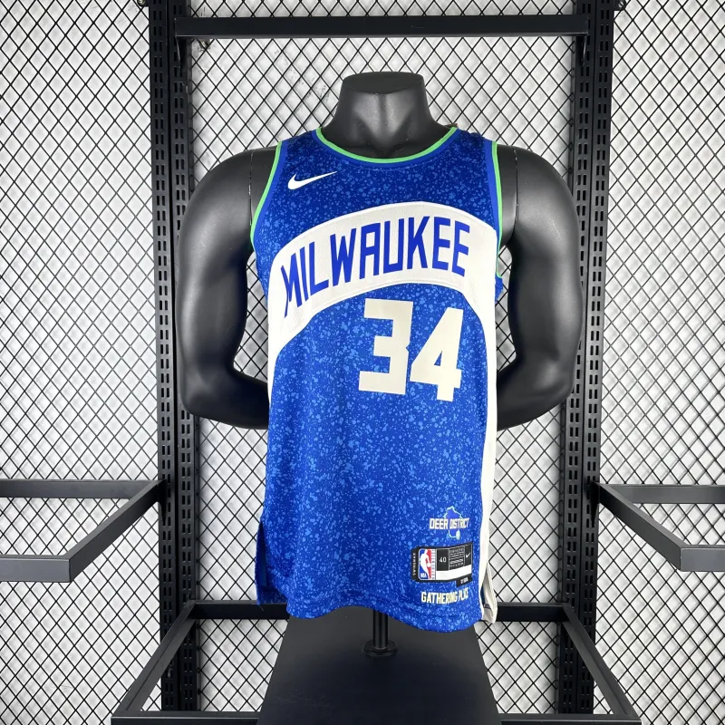 2024/25 Milwaukee Bucks City Edition Giannis Antetokounmpo #34 Men’s Jersey