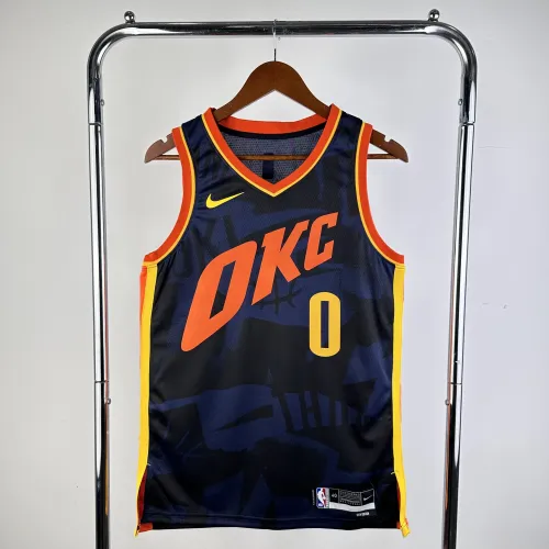 2024-25 Oklahoma City Thunder City Edition Russell Westbrook #0 Camisola para homem