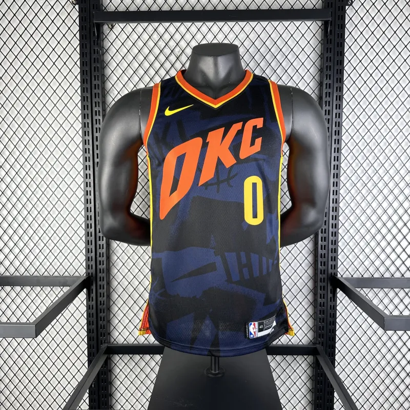 2024-25 Oklahoma City Thunder City Edition Russell Westbrook #0 Men’s Jersey