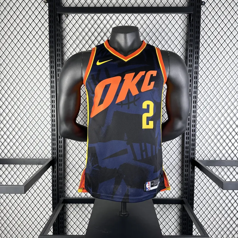2024-25 Oklahoma City Thunder City Edition Shai Gilgeous-Alexander #2 Men’s Jersey