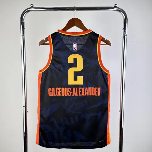 2024-25 Oklahoma City Thunder City Edition Shai Gilgeous-Alexander #2 Camisola para homem