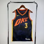 Camiseta 2024-25 Oklahoma City Thunder City Edition Josh Giddey #3, Hombre 2024-25 Oklahoma City Thunder City Edition Josh Giddey #3 Men’s Jersey