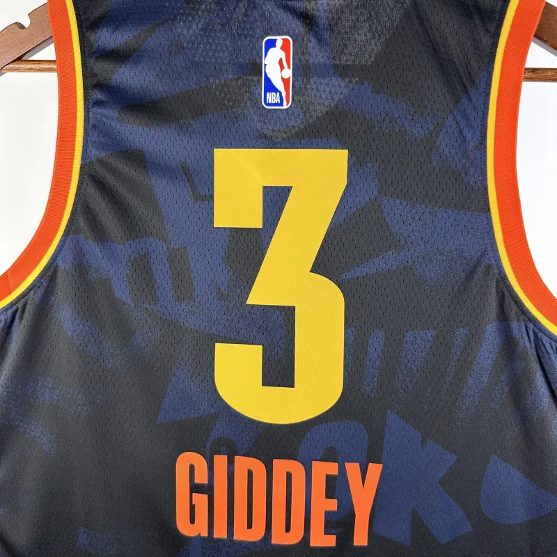 2024-25 Oklahoma City Thunder City Edition Josh Giddey #3 Men’s Jersey