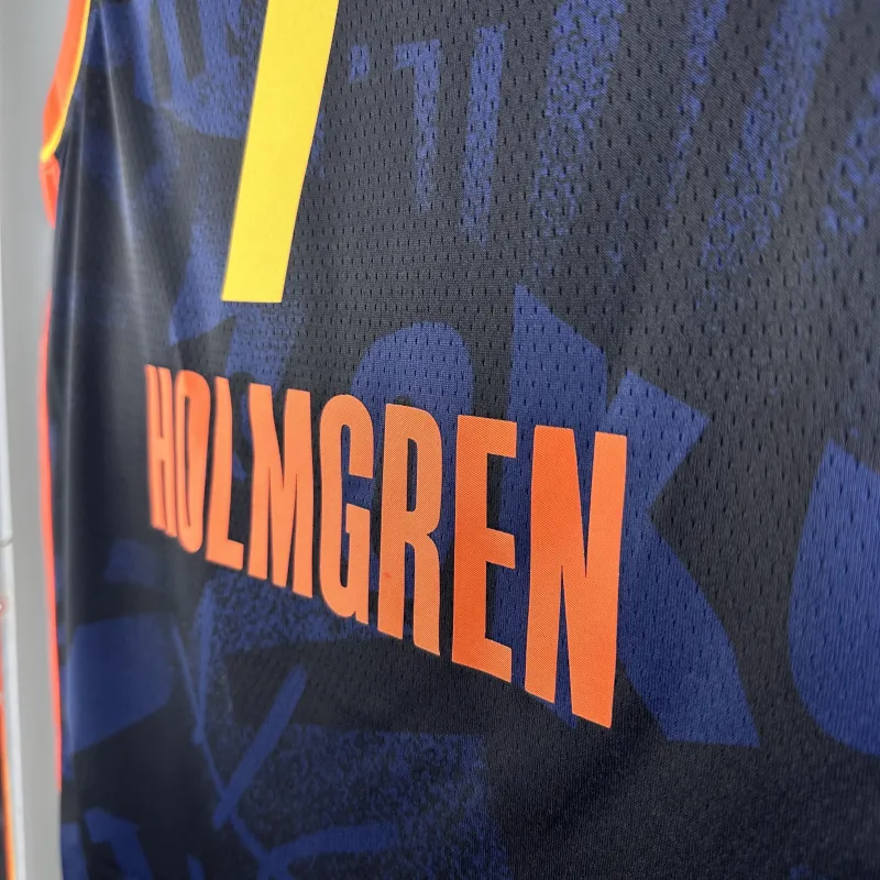 2024-25 Camiseta de hombre Oklahoma City Thunder City Edition Chet Holmgren #7