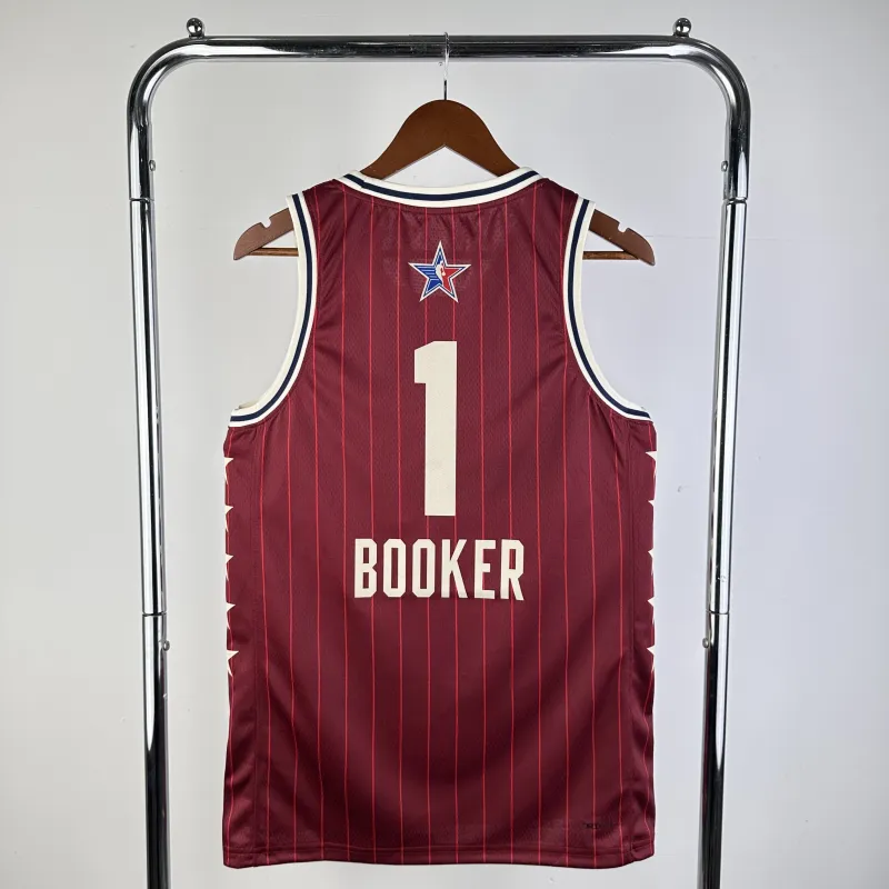 Maillot homme Phoenix Suns All-Star Red Devin Booker #1 saison 2024/25