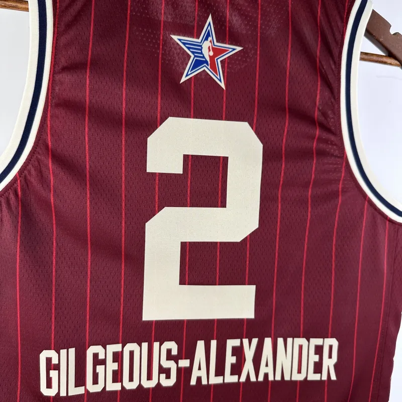 2024-25 Oklahoma City Thunder Shai Gilgeous-Alexander #2 Men’s Jersey