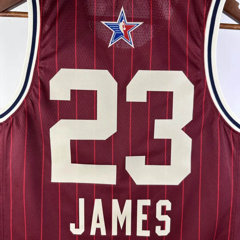 2024/25 Los Angeles Lakers All-Star LeBron James #23 Red Men’s Jersey