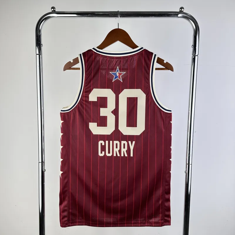 2024/25 Golden State Warriors All-Star Red Stephen Curry #30 Men’s Jersey