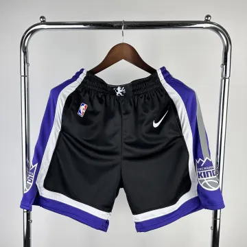 Calção preto masculino do Sacramento Kings para a temporada 2024-25 (uniforme de visitante)