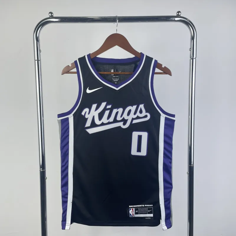 2024-25 Sacramento Kings Away Black Malik Monk #0 Men’s Jersey
