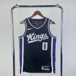 Camisa masculina preta de visitante do Sacramento Kings 2024-25, Malik Monk #0 2024-25 Sacramento Kings Away Black Malik Monk #0 Men’s Jersey