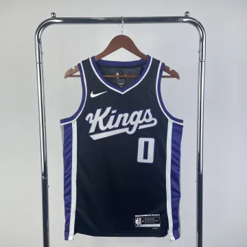 Maglia da uomo Sacramento Kings Away Black Malik Monk #0 2024-25