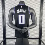 2024-25 Sacramento Kings Away Black Malik Monk #0 Men’s Jersey