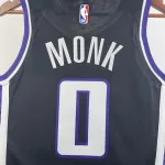 2024-25 Sacramento Kings Away Black Malik Monk #0 Men’s Jersey