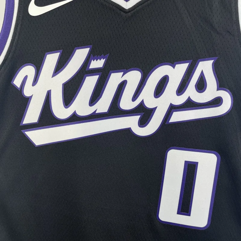 2024-25 Sacramento Kings Away Black Malik Monk #0 Men’s Jersey