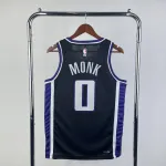 2024-25 Sacramento Kings Away Black Malik Monk #0 Men’s Jersey