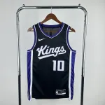 Maillot extérieur noir DeMar DeRozan #10 des Sacramento Kings 2024-25 pour homme 2024-25 Sacramento Kings Away Black DeMar DeRozan #10 Men’s Jersey