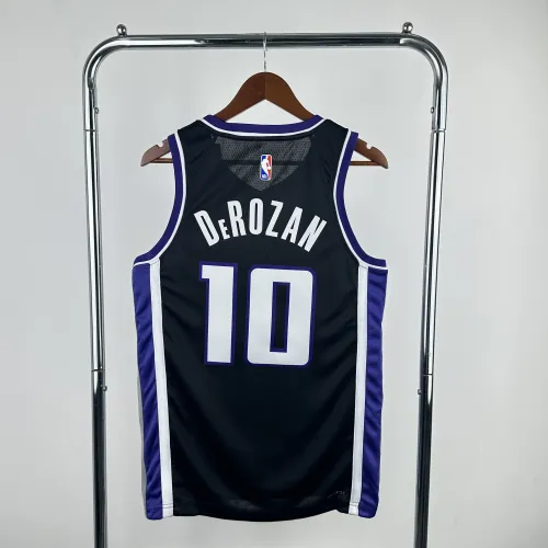 Maillot extérieur noir DeMar DeRozan #10 des Sacramento Kings 2024-25 pour homme