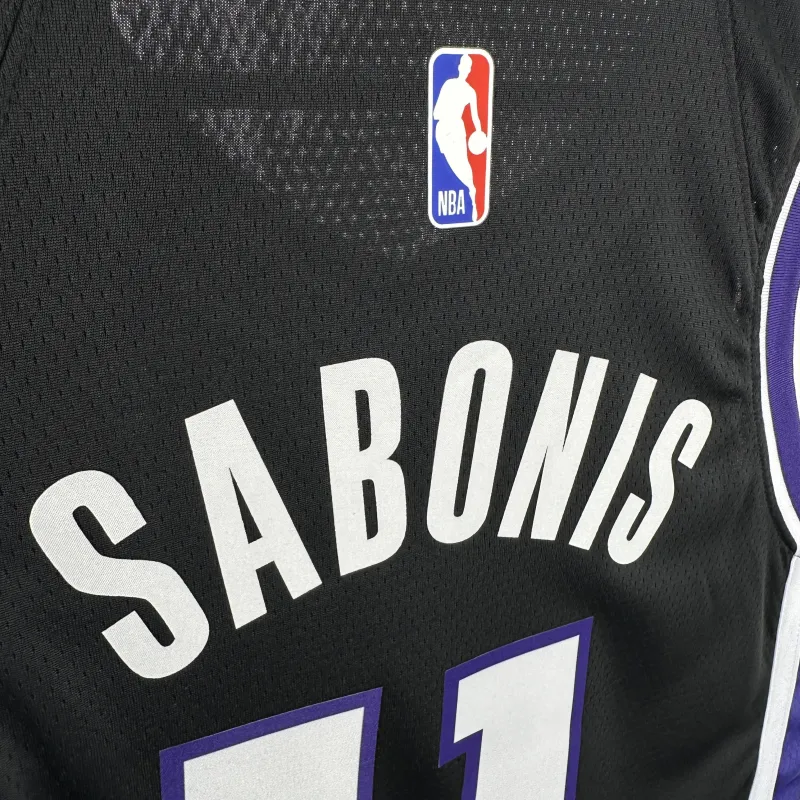 2024-25 Sacramento Kings Away Black Domantas Sabonis #11 Men’s Jersey