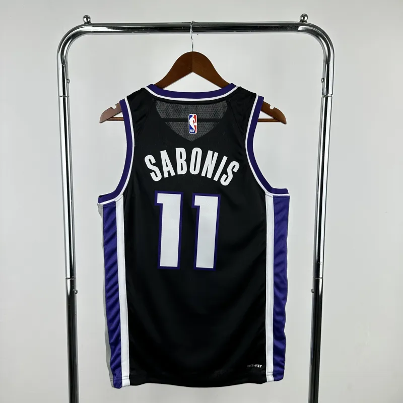 2024-25 Sacramento Kings Away Black Domantas Sabonis #11 Men’s Jersey