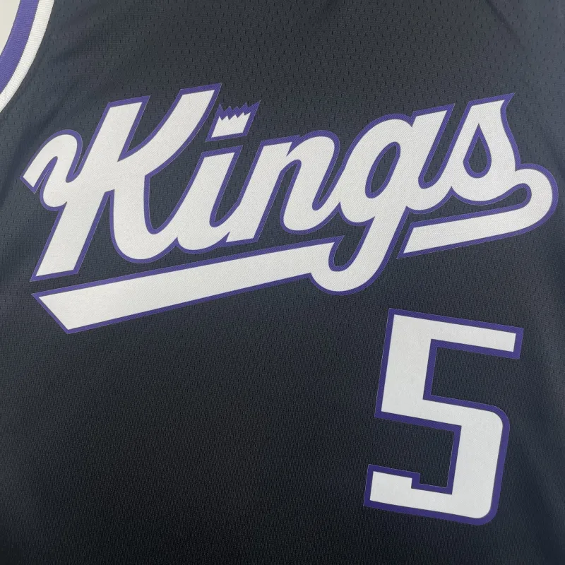 2024-25 Sacramento Kings Away Black De’Aaron Fox #5 Men’s Jersey