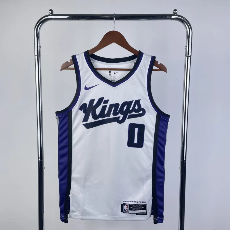 2024-25 Sacramento Kings Home White Malik Monk #0 Men’s Jersey